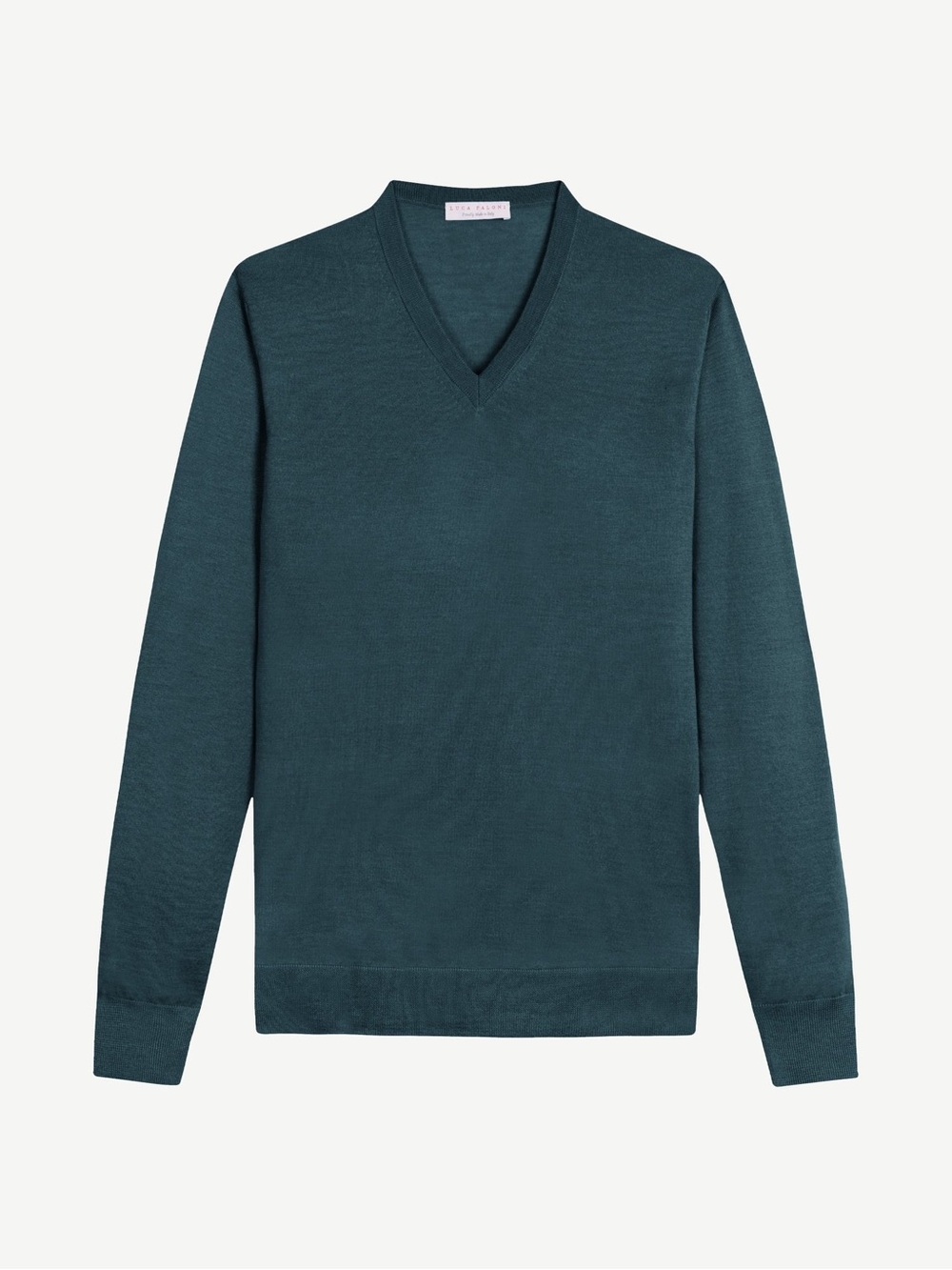 New Neiman Marcus 100% Silk & Cashmere V-Neck Sweater - Forest Green